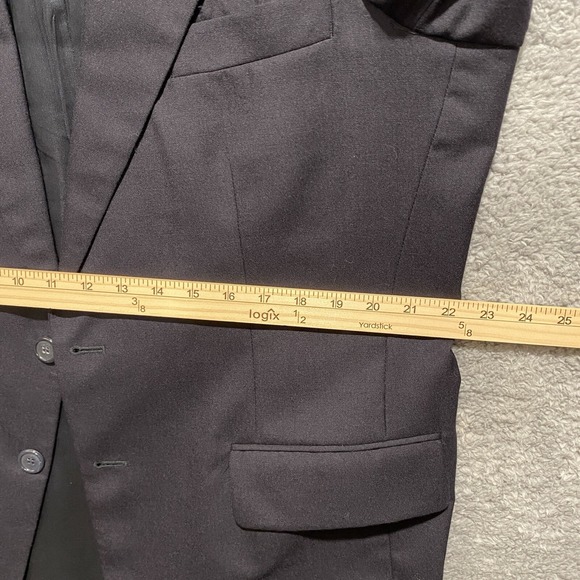 Savile Row Wool Sports Jacket 42R‎ Suit Blazer 2 Button Dark Navy Blue - Picture 8 of 13